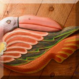 D69. Inodesian bird wall art.